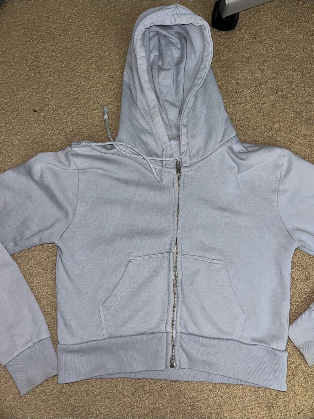 John Galt Cropped Zip-Up Hoodie